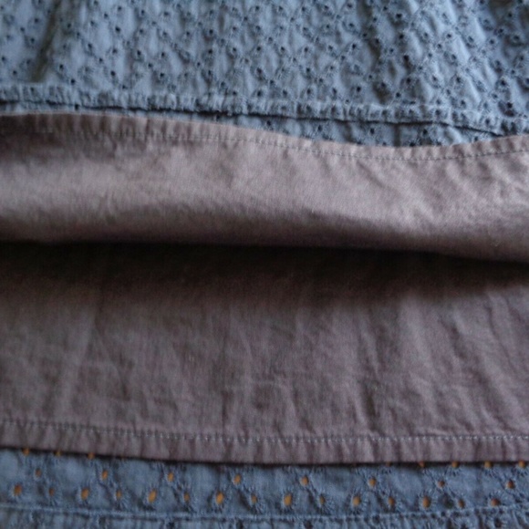 2P LANDS END NAVY EYELET Mini SKIRT - Picture 3 of 3